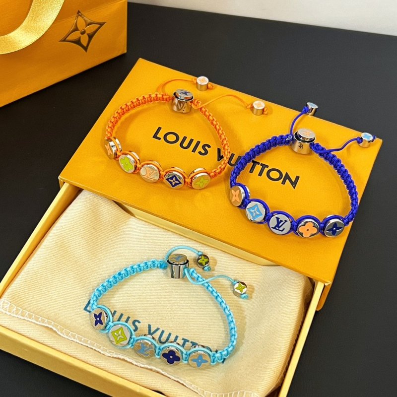 Louis Vuitton Monogram Colors Woven Bracelet - Blue view