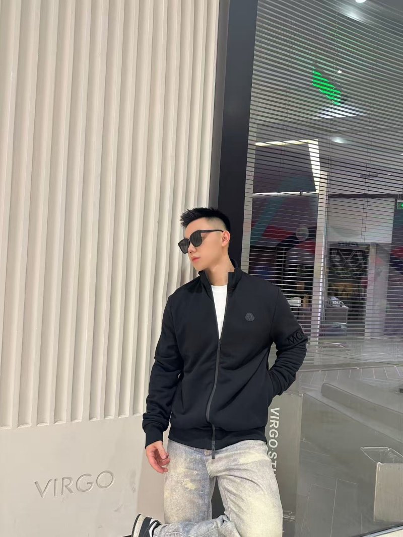 Moncler Black Zip-Up Fleece Jacket view