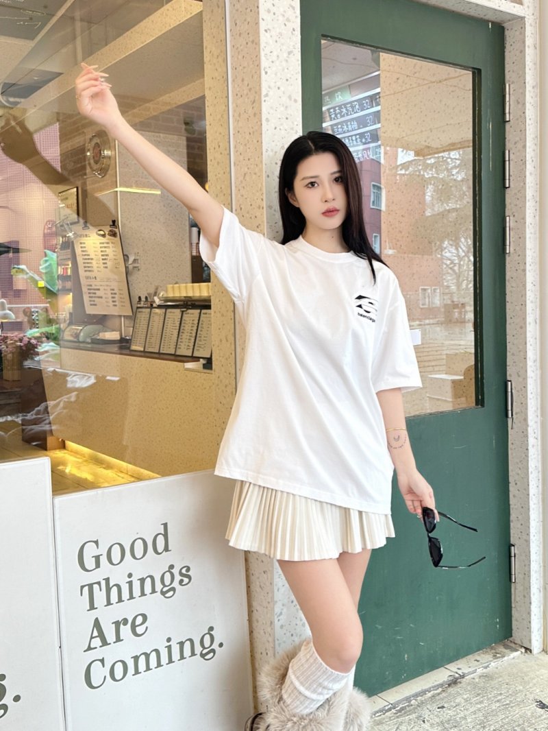 White Minimalist Logo Short Sleeve T-Shirt view