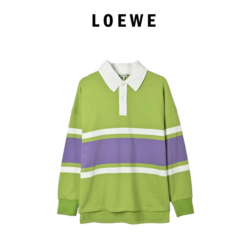 Neon Lime & Purple Colour-Block Polo Shirt view
