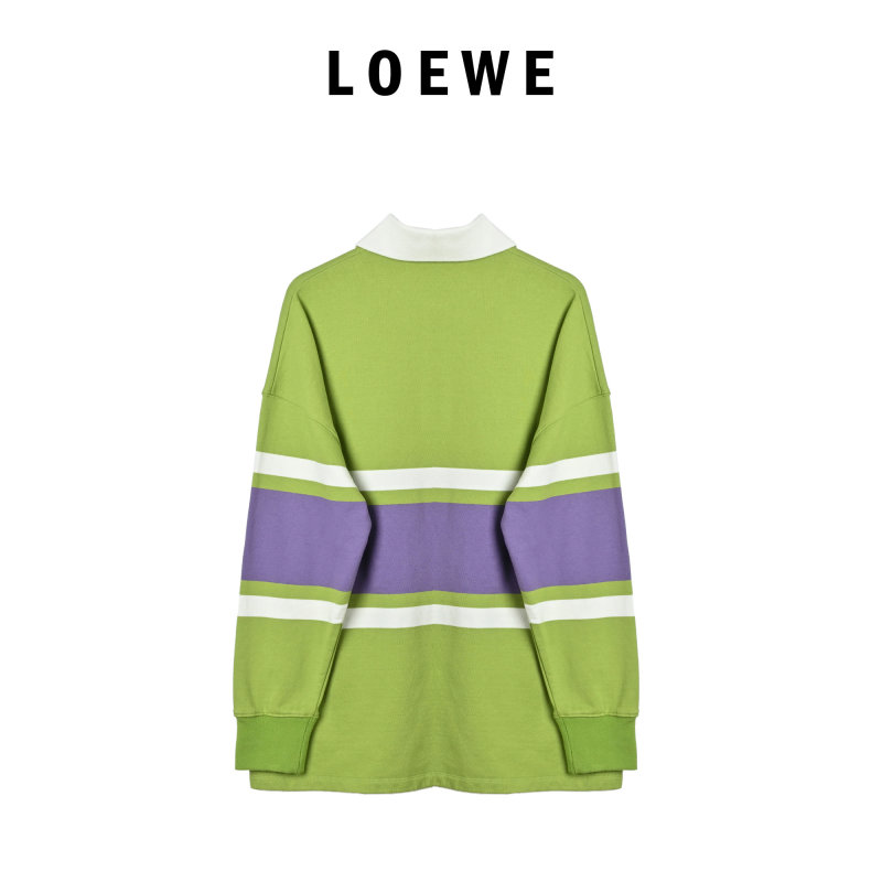 Neon Lime & Purple Colour-Block Polo Shirt view