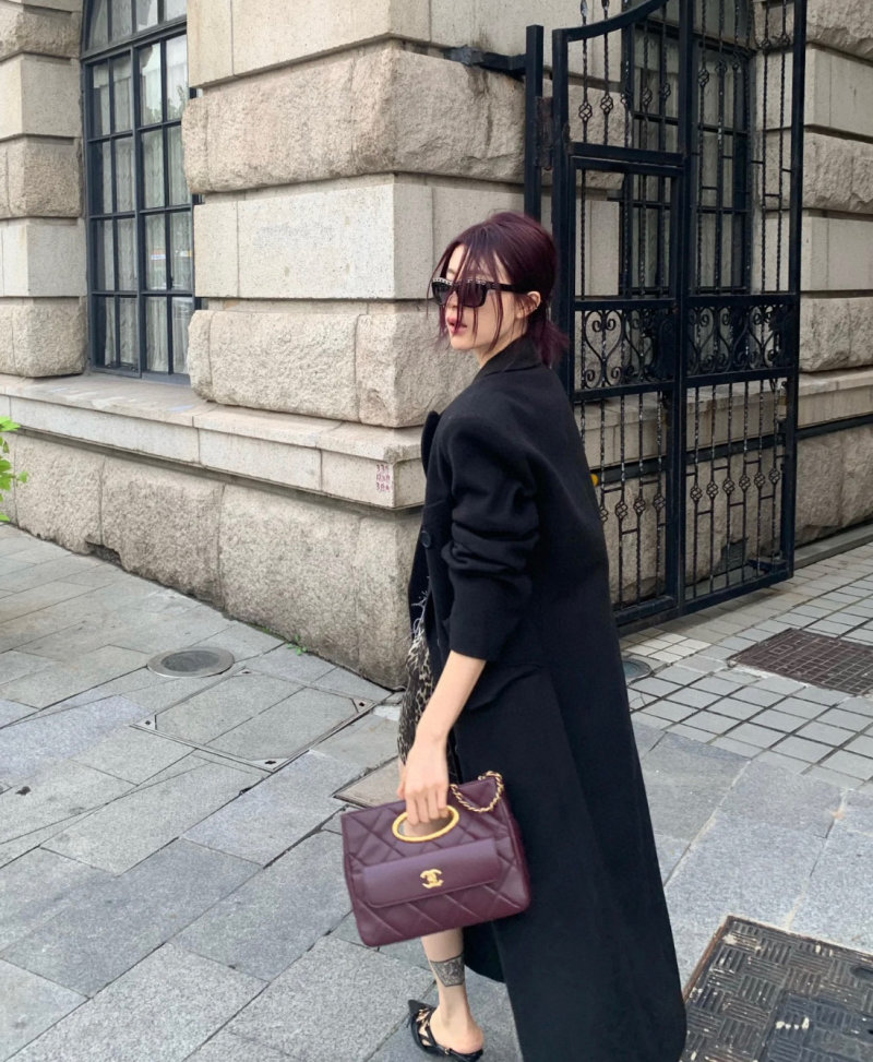 Chanel Quilted Burgundy Shoulder Bag with Gold Hardware view