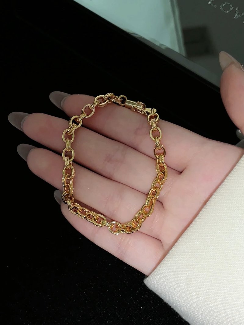 Gold-Plated Chain Link Bracelet