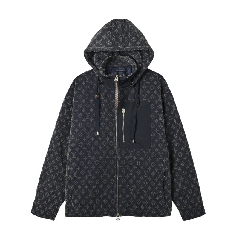 Louis Vuitton Monogram Puffer Jacket Black view