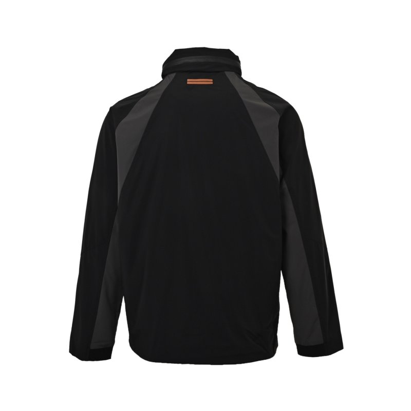 Black Oversized Blazer Jacket with Contrast Sleeves view