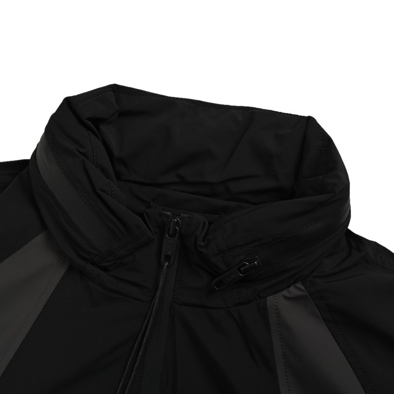 Black Oversized Blazer Jacket with Contrast Sleeves view