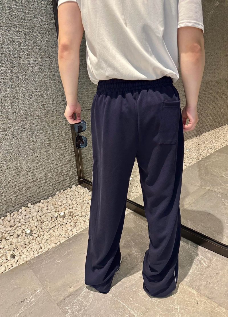 Navy Blue Zip-Up Tracksuit Set with Piping Detail view