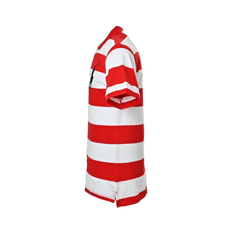 Polo Ralph Lauren Women's Red & White Striped Polo Shirt view