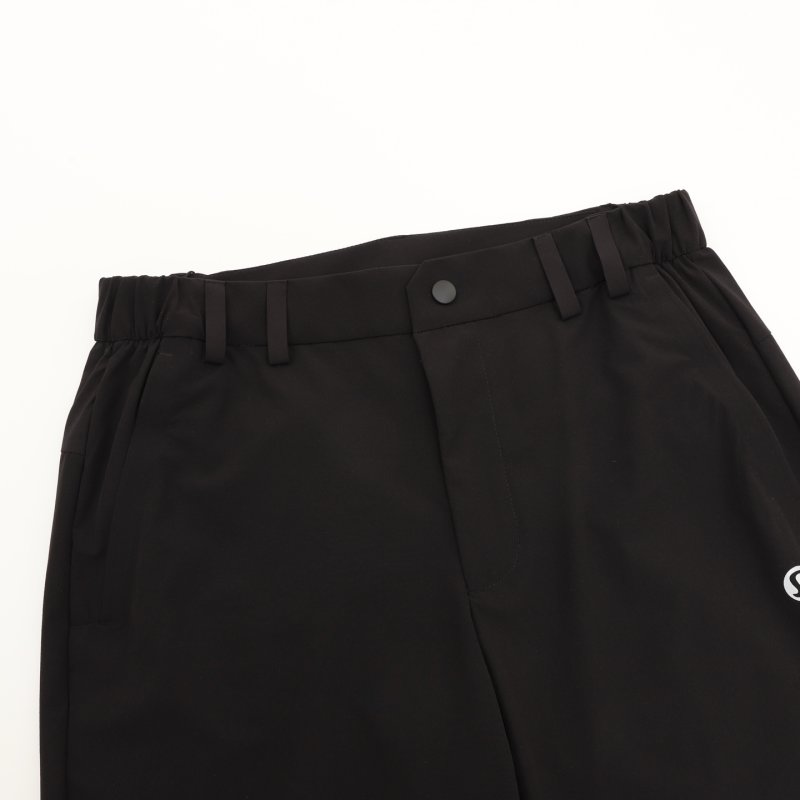 Black Relaxed Fit Trousers with White Stripe view
