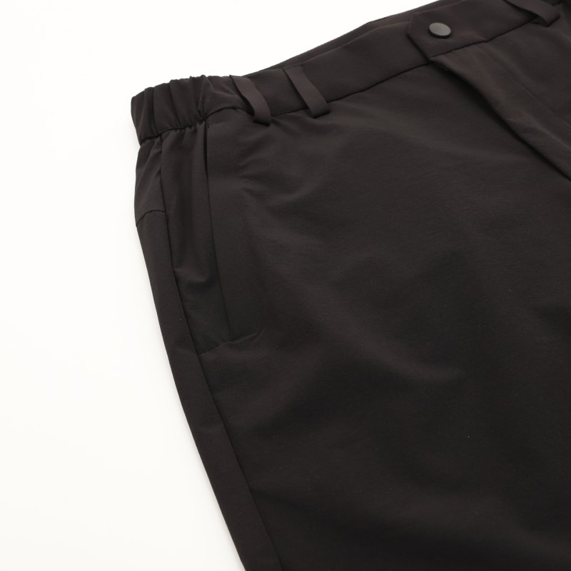 Black Relaxed Fit Trousers with White Stripe view