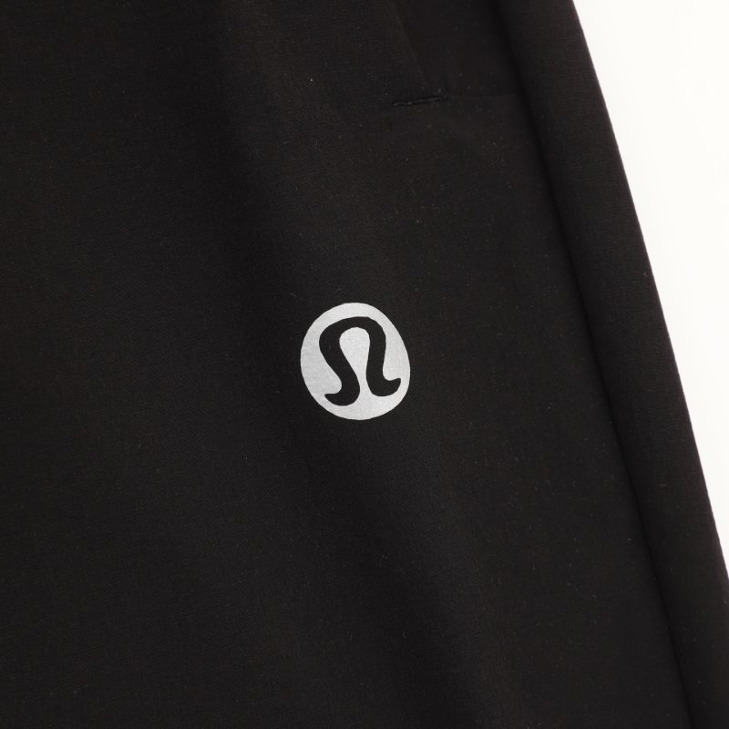 Black Relaxed Fit Trousers with White Stripe view