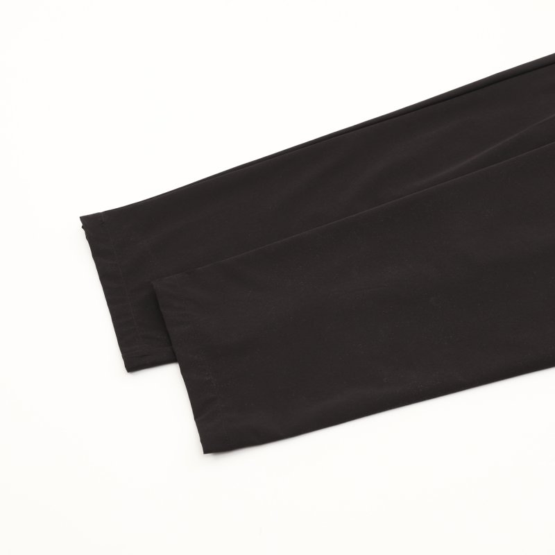 Black Relaxed Fit Trousers with White Stripe view