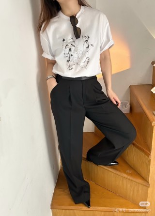 Celine Westie Dog Graphic White T-Shirt view 6