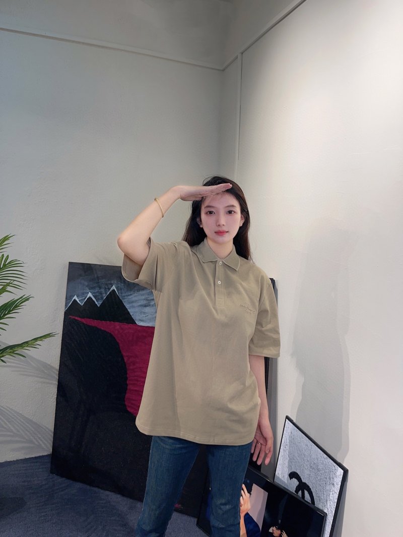 Beige Classic Polo Shirt Women