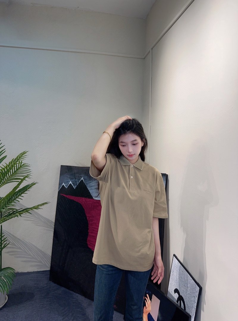 Beige Classic Polo Shirt Women view