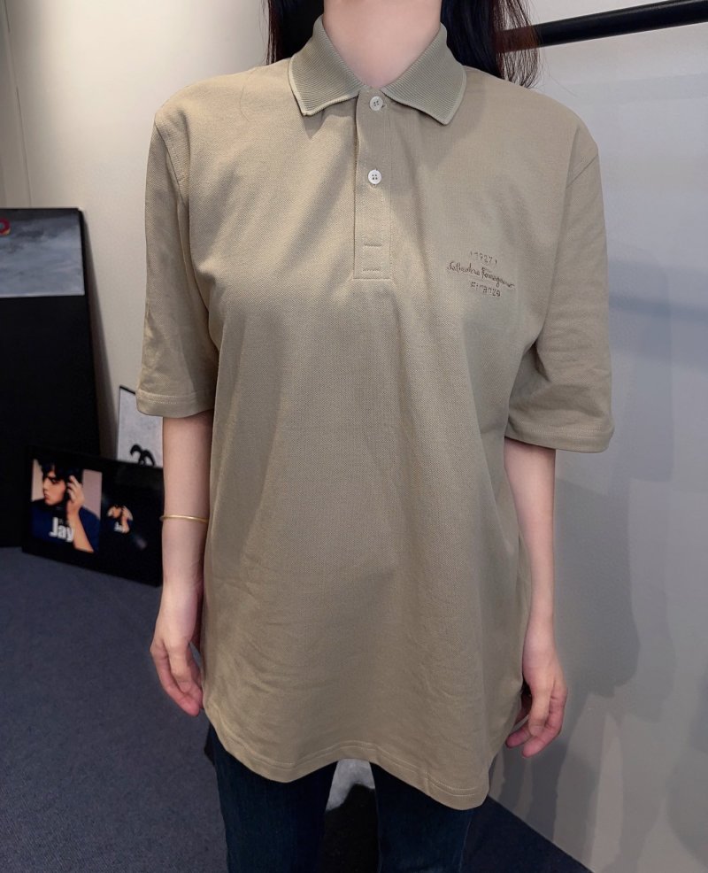 Beige Classic Polo Shirt Women view