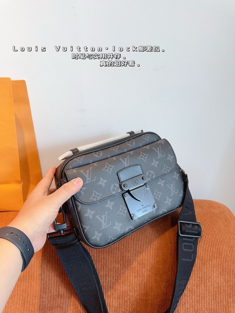 Louis Vuitton S Lock Monogram Messenger Bag Black view