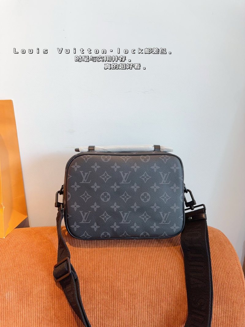 Louis Vuitton S Lock Monogram Messenger Bag Black view