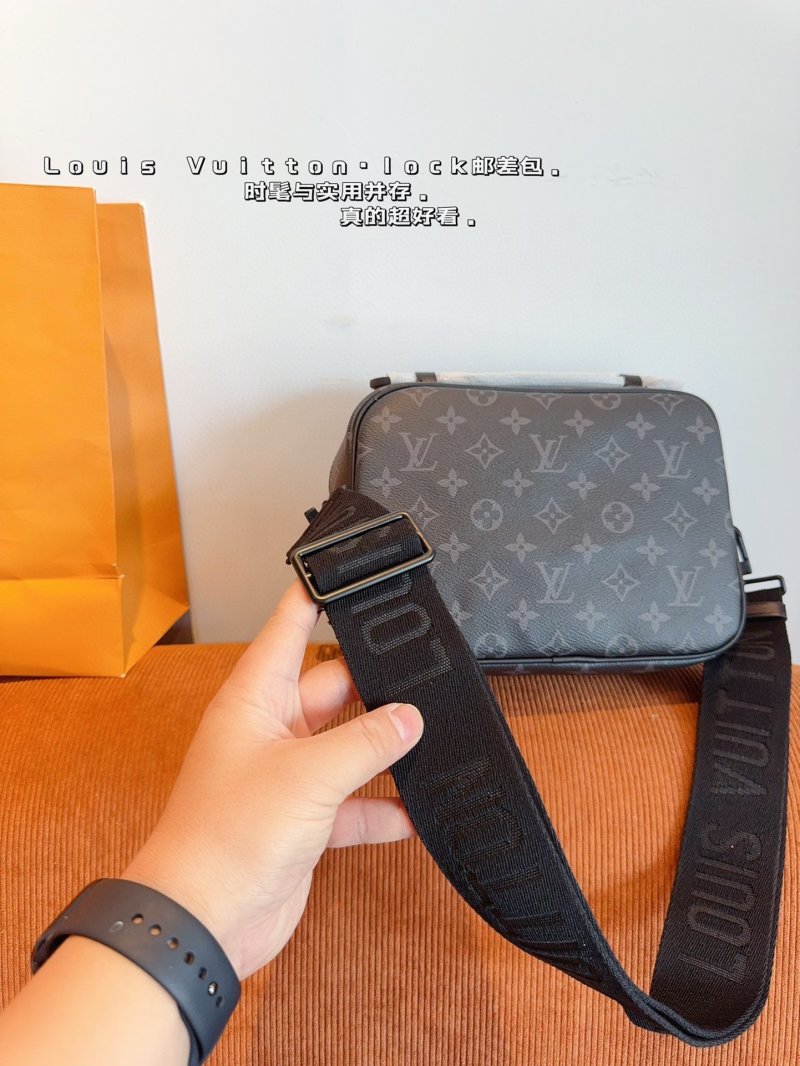 Louis Vuitton S Lock Monogram Messenger Bag Black view