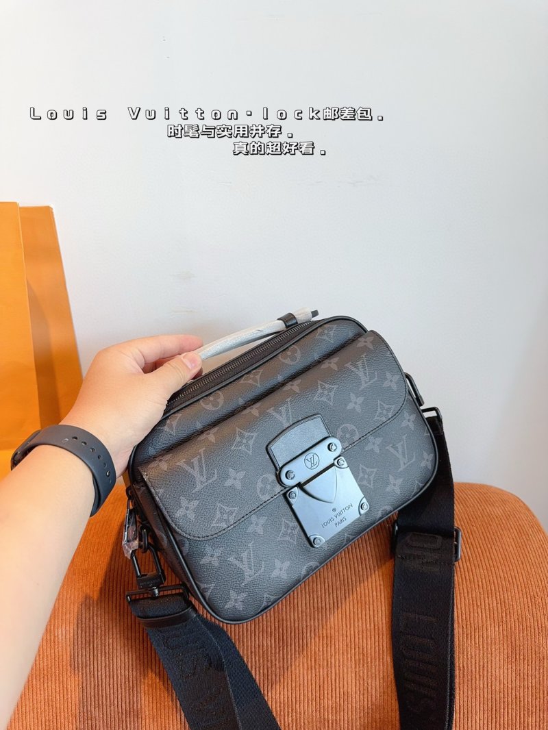 Louis Vuitton S Lock Monogram Messenger Bag Black view