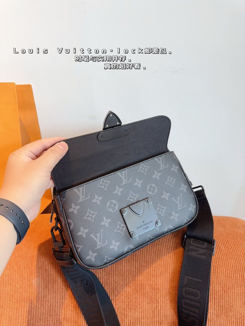 Louis Vuitton S Lock Monogram Messenger Bag Black view
