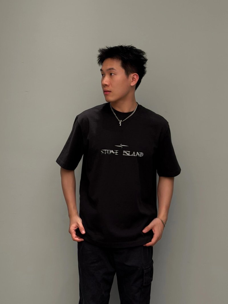 Stone Island Black Logo T-Shirt