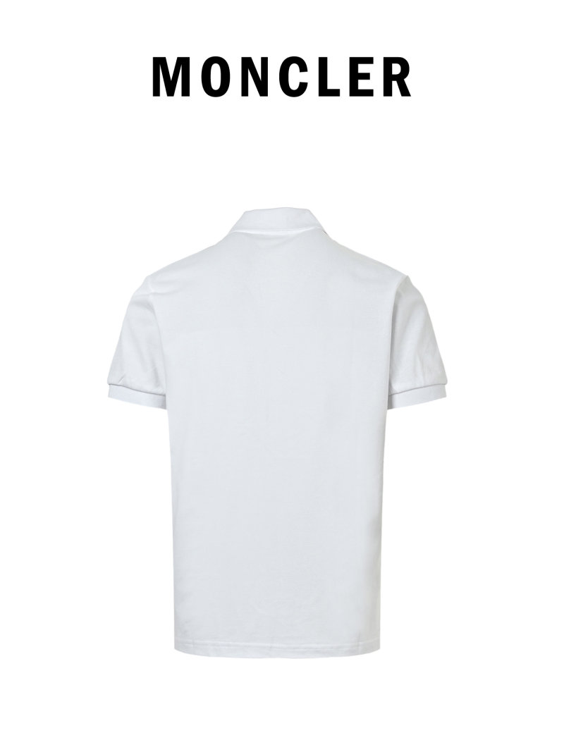 White Short-Sleeve Polo Shirt with Chest Logo view