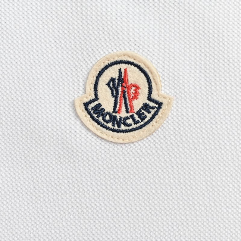 White Short-Sleeve Polo Shirt with Chest Logo view