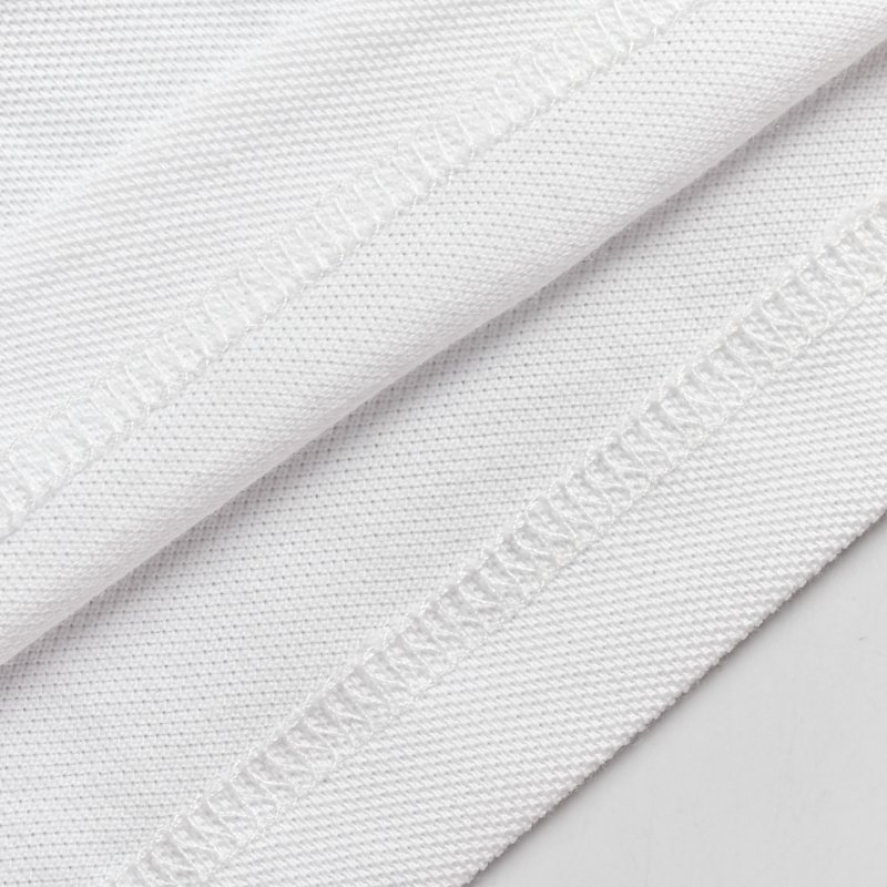 White Short-Sleeve Polo Shirt with Chest Logo view
