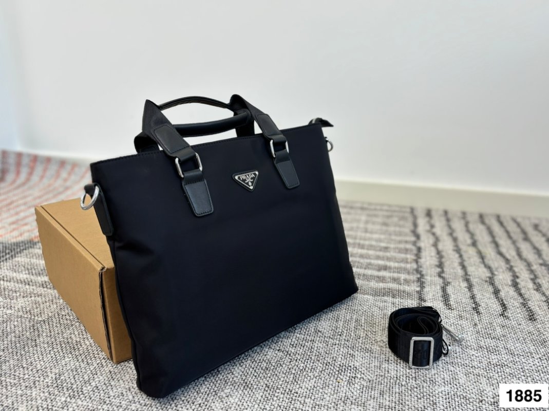 Prada Nylon Black Shoulder Tote Bag