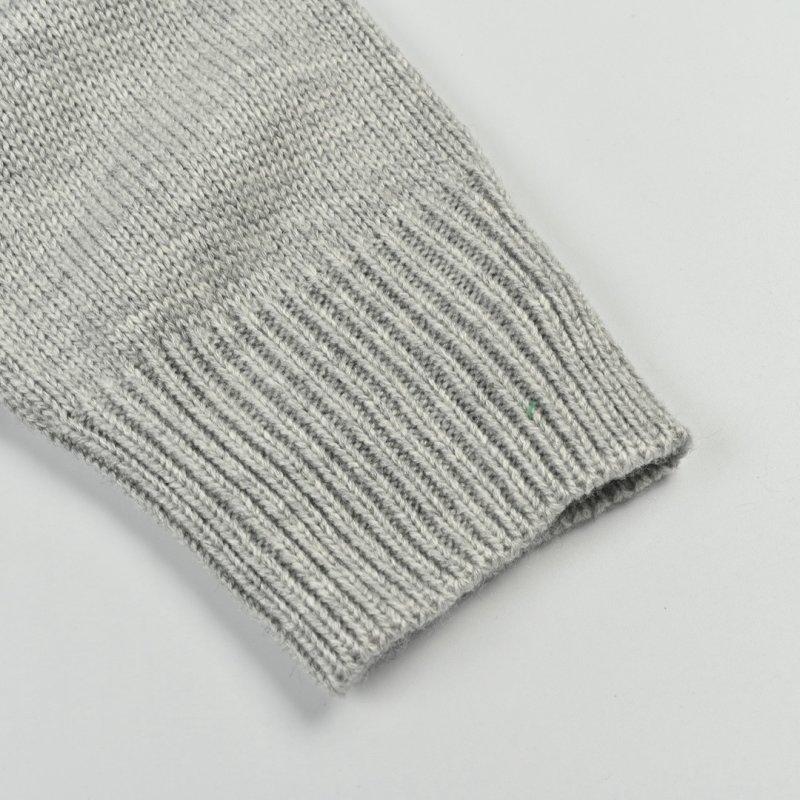 Stone Island Grey Ribbed Wool Cardigan Jacket view