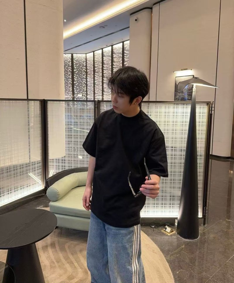 Balenciaga Red Logo Black T-Shirt view