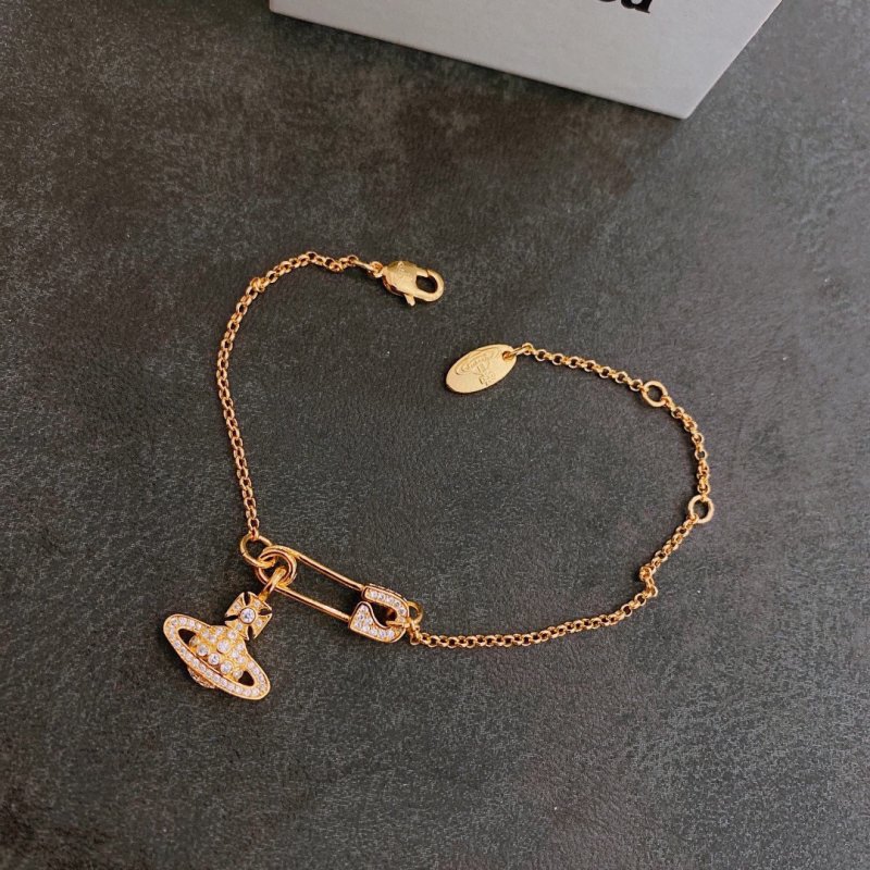 Vivienne Westwood Saturn Orb Gold Charm Bracelet view