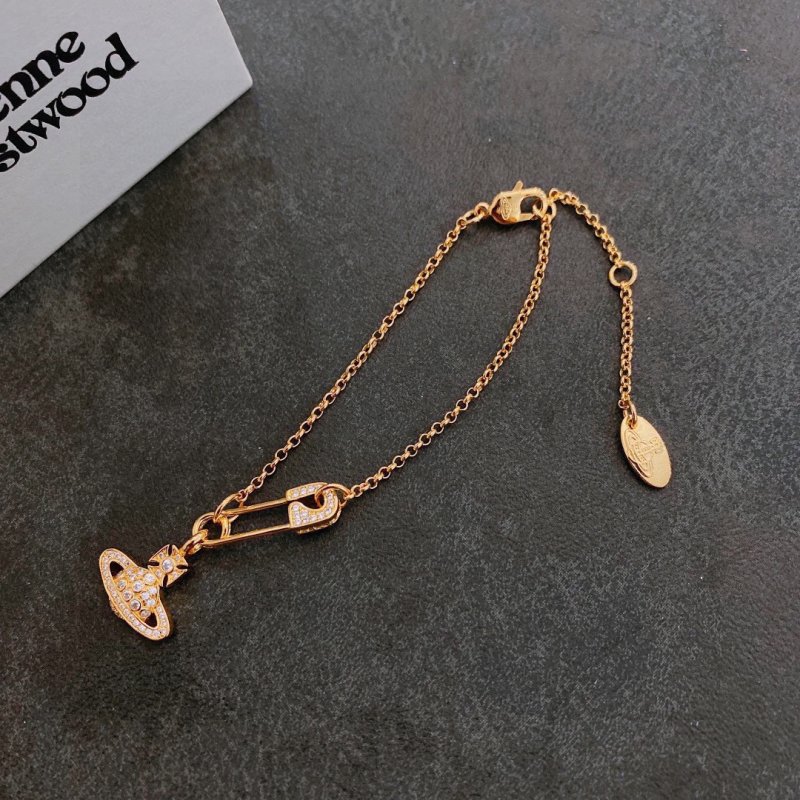 Vivienne Westwood Saturn Orb Gold Charm Bracelet view