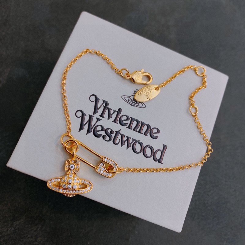 Vivienne Westwood Saturn Orb Gold Charm Bracelet view