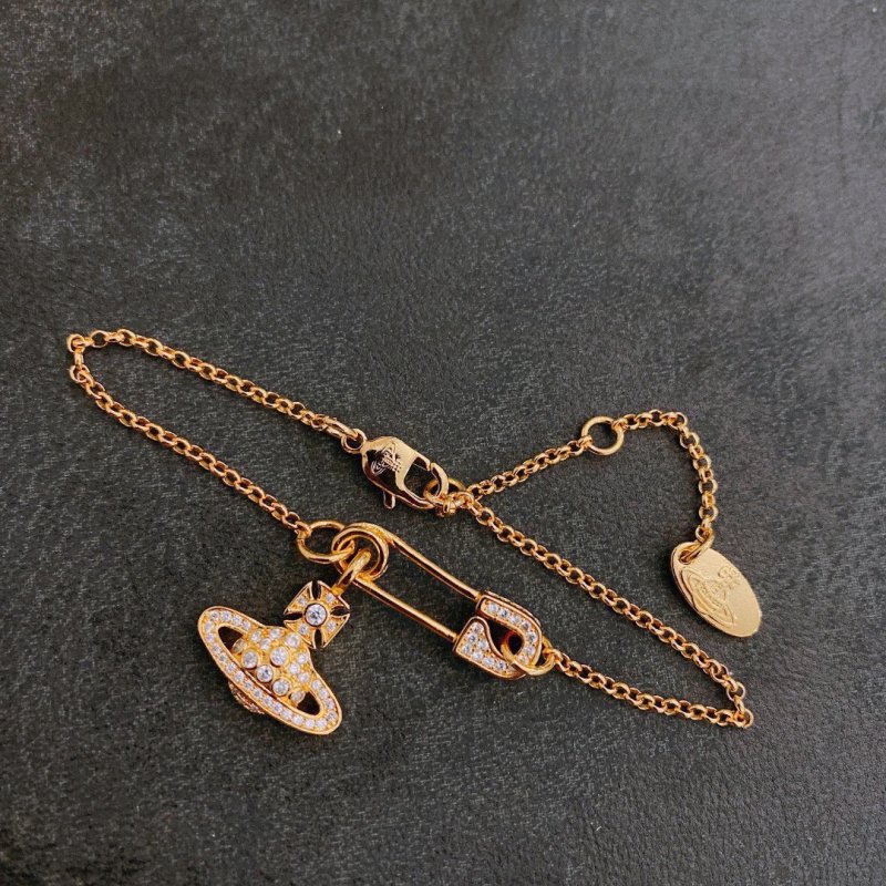 Vivienne Westwood Saturn Orb Gold Charm Bracelet view