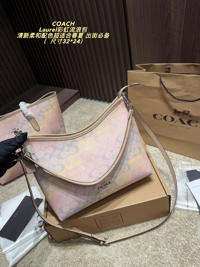 Coach Laurel Rainbow Gradient Hobo Bag - Pastel Multi view