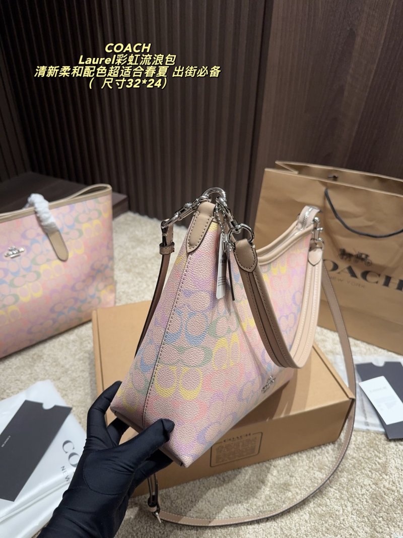Coach Laurel Rainbow Gradient Hobo Bag - Pastel Multi view
