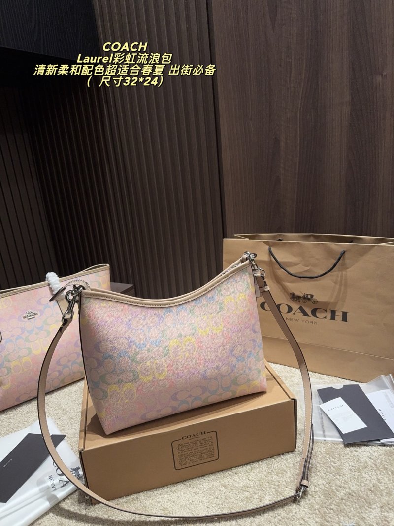 Coach Laurel Rainbow Gradient Hobo Bag - Pastel Multi view