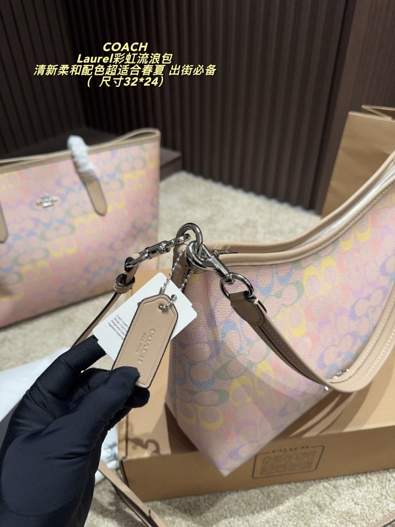 Coach Laurel Rainbow Gradient Hobo Bag - Pastel Multi view