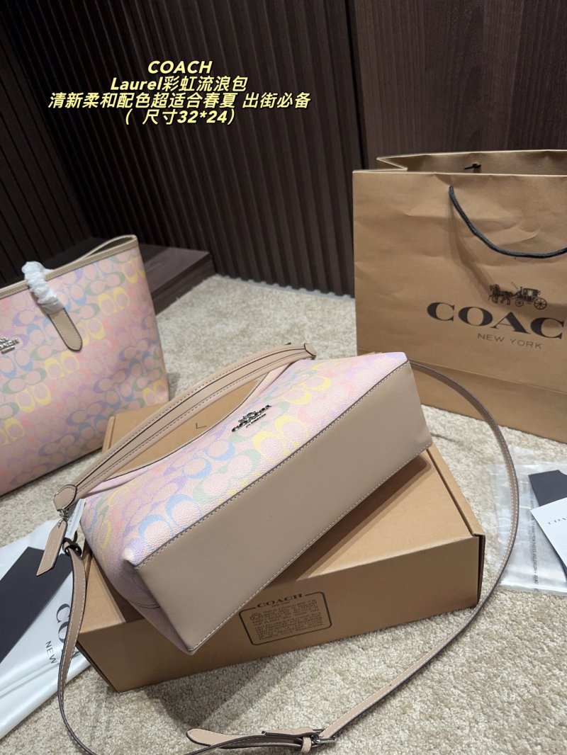 Coach Laurel Rainbow Gradient Hobo Bag - Pastel Multi view