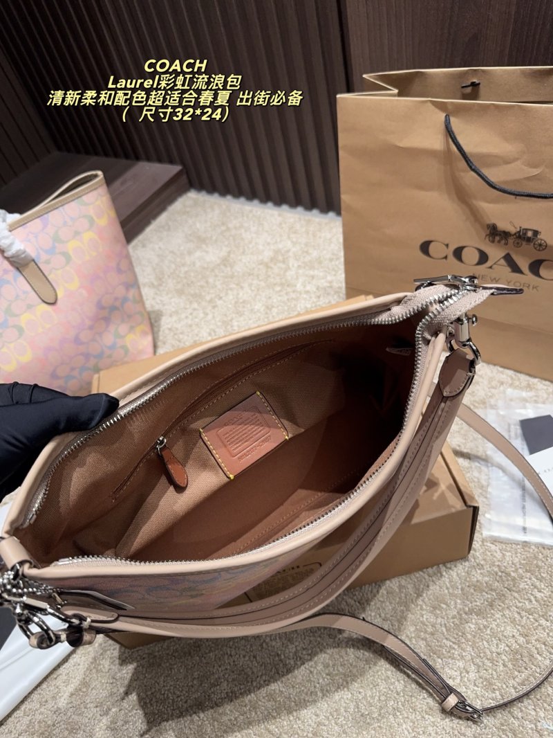 Coach Laurel Rainbow Gradient Hobo Bag - Pastel Multi view