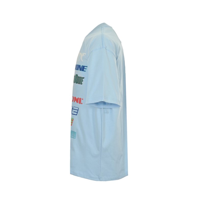 WE11DONE Oversized Graphic T-Shirt Light Blue view