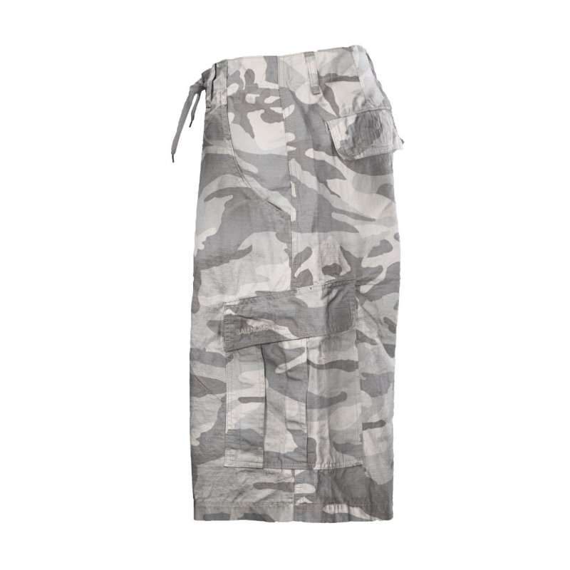 Balenciaga Camouflage Cargo Shorts Grey view