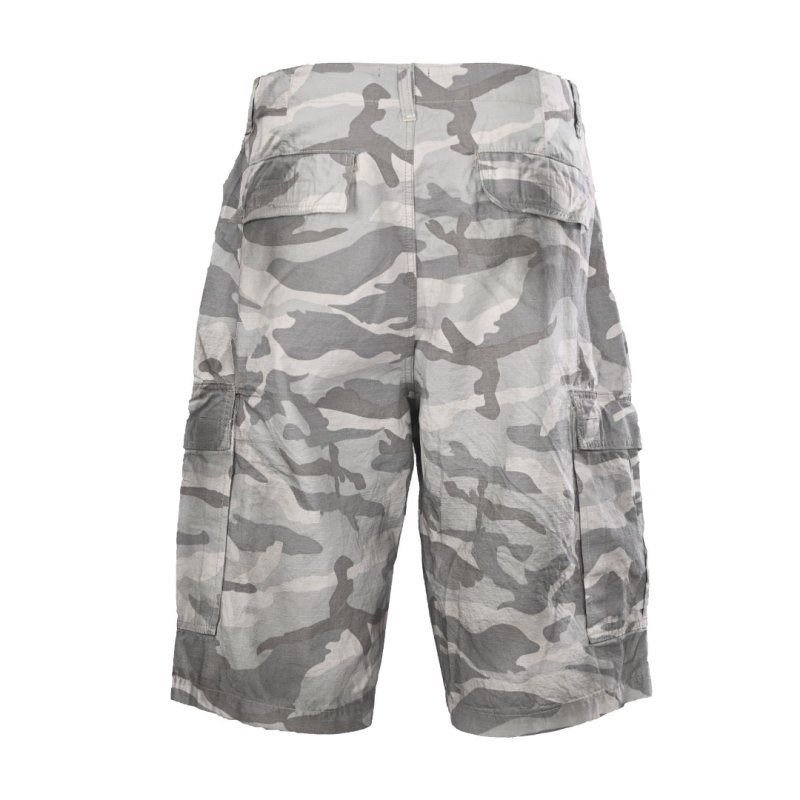 Balenciaga Camouflage Cargo Shorts Grey view