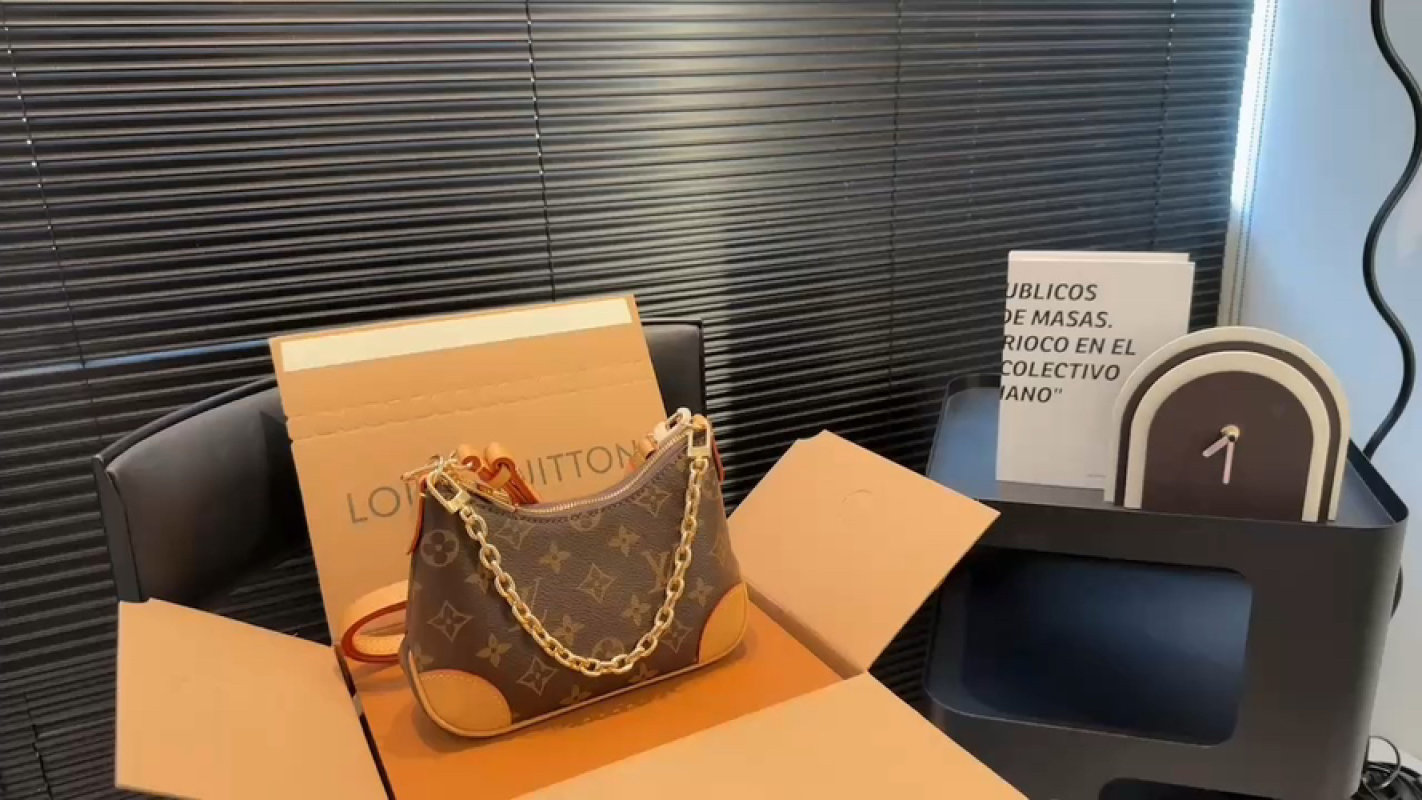 Louis Vuitton Monogram Canvas Shoulder Bag Brown