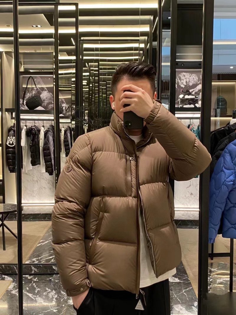Cream Puffer Down Jacket - Lightweight Winter Coat view