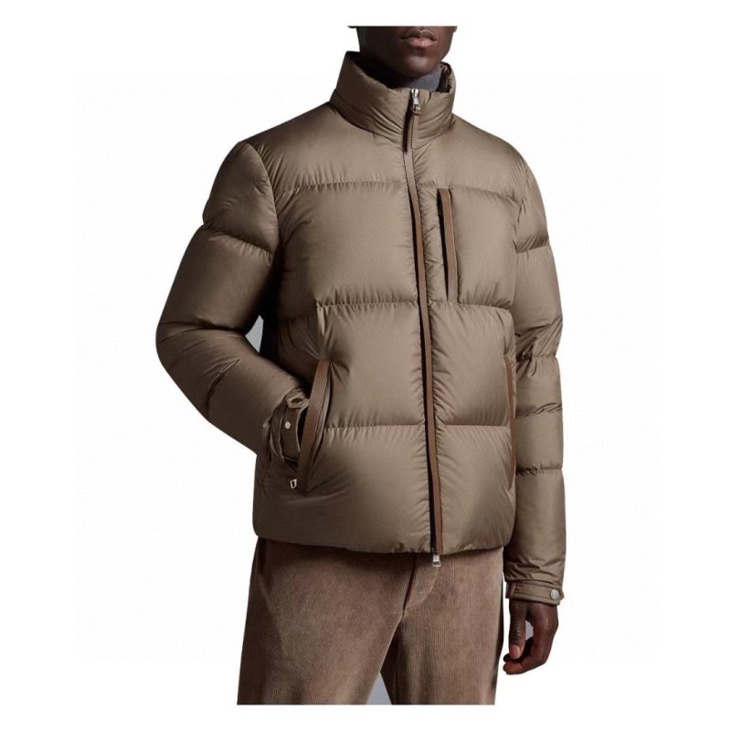 Cream Puffer Down Jacket - Lightweight Winter Coat view