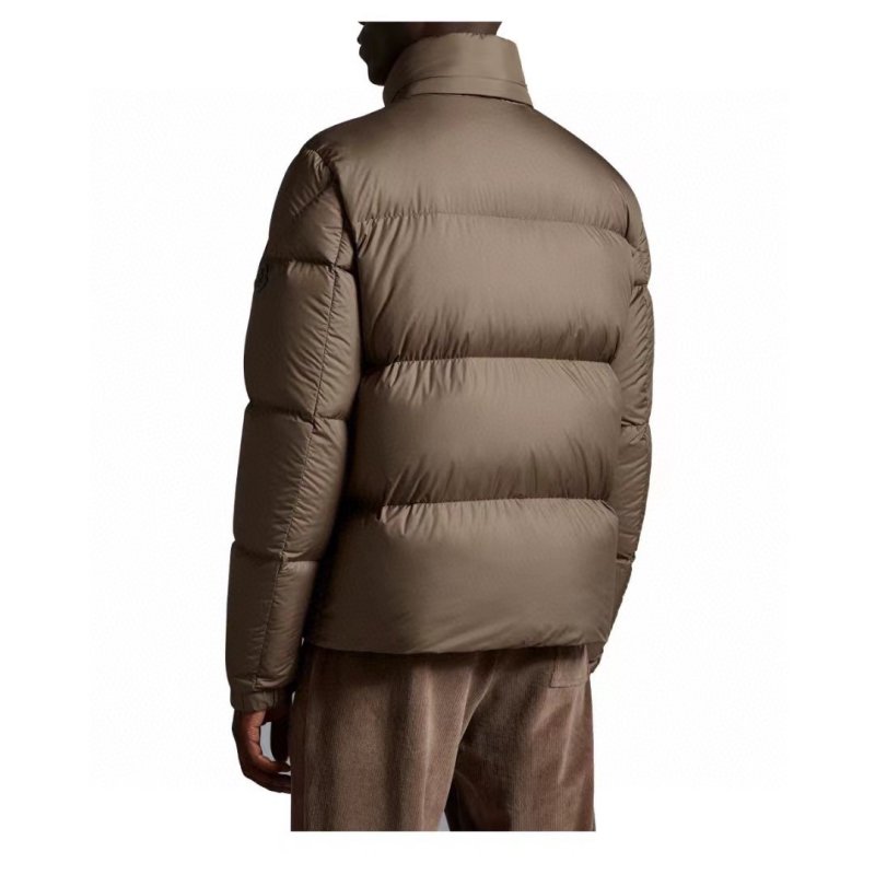 Cream Puffer Down Jacket - Lightweight Winter Coat view