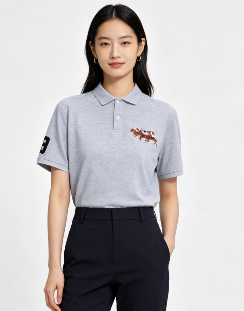 Polo Ralph Lauren Grey Horse Racing Polo Shirt view